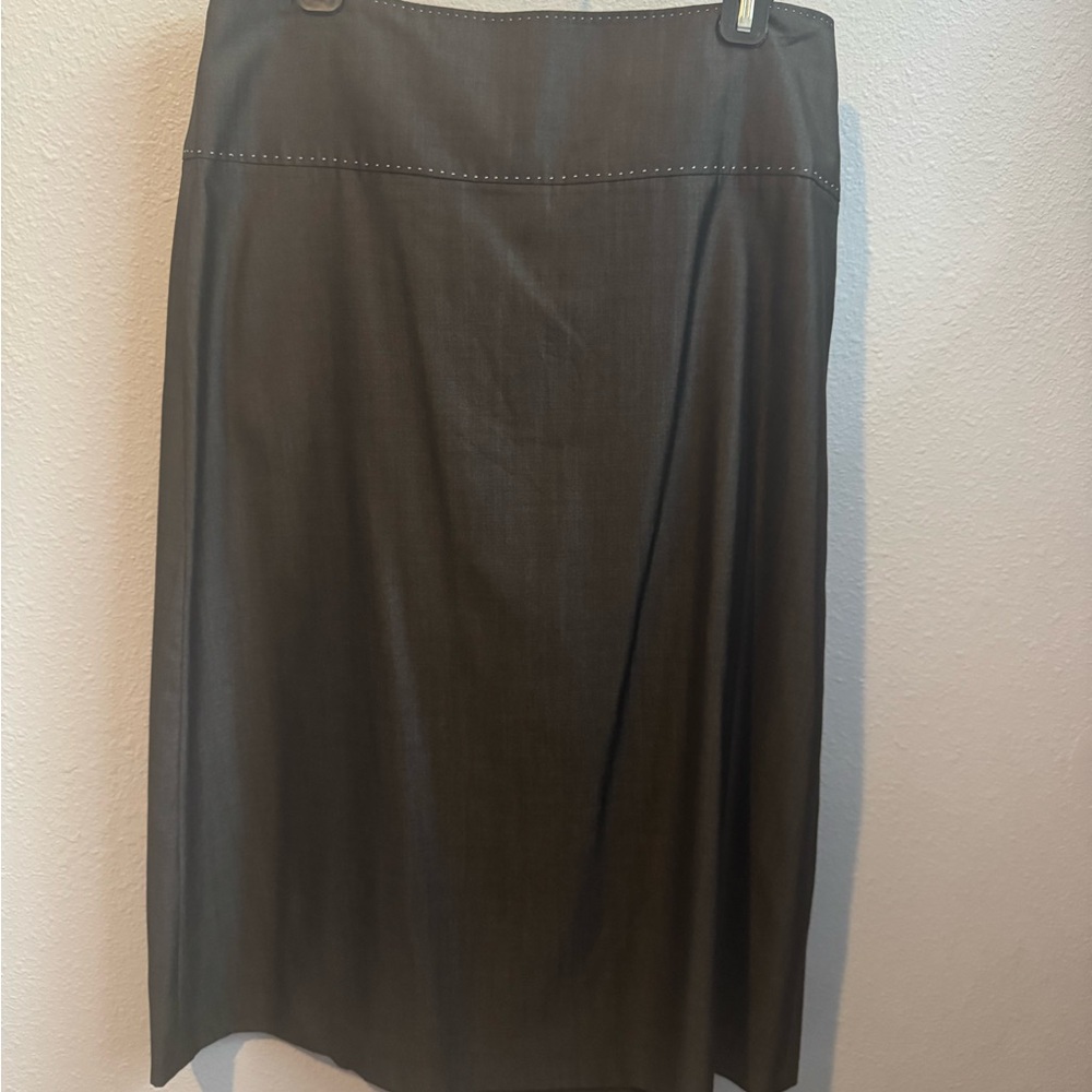EUC MaxMara Brown A-Line Skirt Sz 12